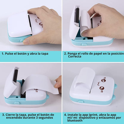 Mini Impresora sin tinta iTech® + 5 Recambios adhesivos